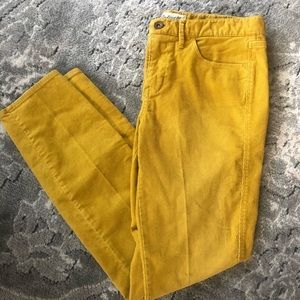 Madewell Yellow Corduroy Pants Size 28